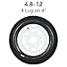 MERXENG 2-Pack Trailer Tires on Rims 4.80-12, 4 Lug White Wheels, 990 lbs Load Capacity, 90 PSI(4.80 X 12)
