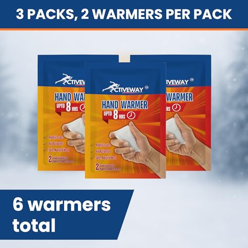 Image of Hand Warmers (Pack of 3) | Natural Heat | 8+ Hours Cosy Heat | Ideal for Adults and Children | Safe for Travel, Camping, Hiking, Holidays | Self Activated