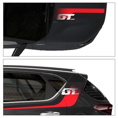 Image of GT Edition Car Graphics for Kia Sonet | Colour - Gravity Grey | Size - 30.5 x 7 cm