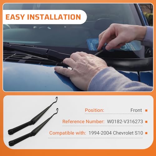 Image of OEM Style Windshield Wiper Arm Pair Kit Fits for 1994-2004 Chevrolet S10 Pickup Front Left Right Replacement Arms