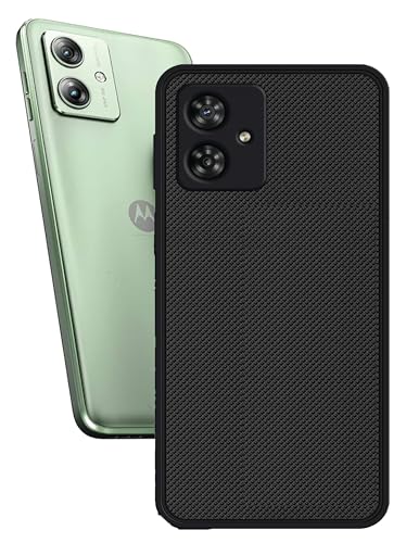 Fabekee Super Frosted Shield Pro Back Silicone Soft Mobile Case Compatible With Motorola G54 5G Dotted Slim-Fit Design Tpu Shockproof Cover, Black