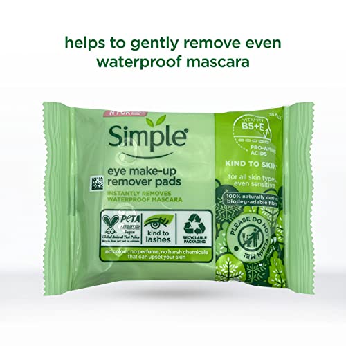 Simple Kind To Eyes Eye Make Up Remover Pads 30 Pieces - Image 5