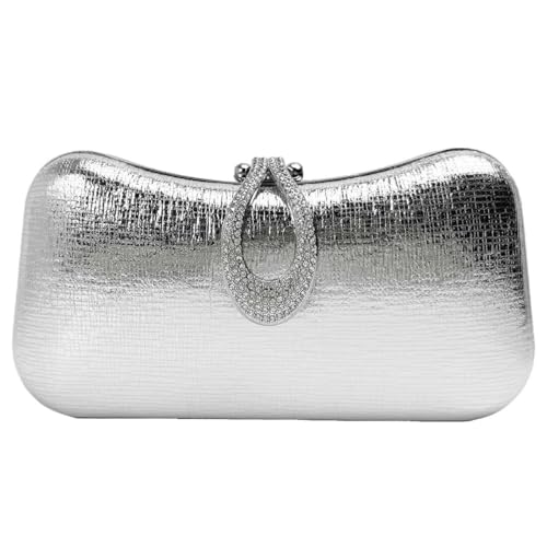 Bolsa Clutch Festa Feminina Prata Casamento Madrinha Pequena Transversal Ombro Mão Lateral Bag Elegante Luxo Brilho Social Formatura Balada Moderna Silver Shimmer Handbag Bolsinha Chic