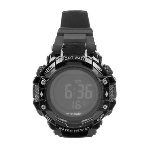 Reloj Digital Koieam, Reloj Deportivo Digital, Pantalla Grande, retroiluminación, Resistente al Agua hasta 5 Bares, Fecha, Alarma, cronógrafo, Reloj de Pulsera para Hombre, para (Negro)