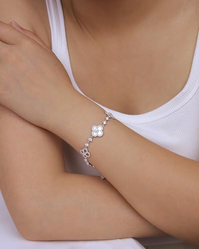Charm Clover Bracelet CZ Silver Gold Bracelets for Women2