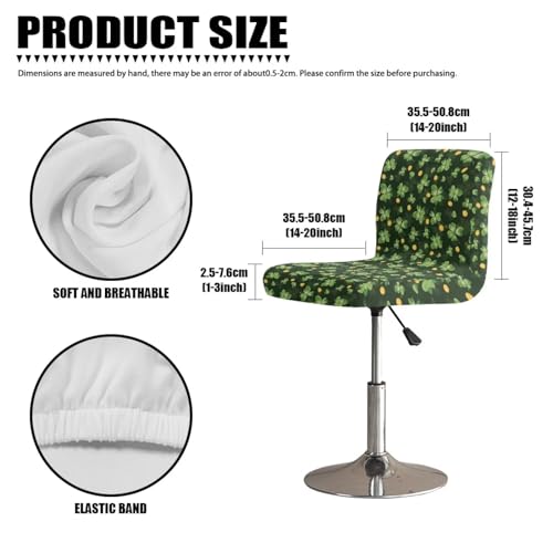 Image of Lucky Clover Bar Stools Set of 4 Height Counter Bar Stools for Slip Resistant Seat Covers Swivel Adjustable Stool Chair for Home Kitchen Island
