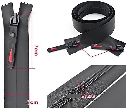 Cerniere, Cerniera di Ricambio Two Way Zip，Zip for Jacket，Open Zipper Open-Ended Zip Fasteners,Coil Zippers,Invisible 10Pcs Metal Zipper, 4# Zippers Jeans Zippers for DIY Sewing(18cm)