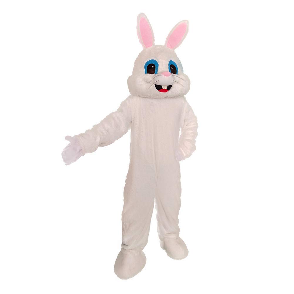 Kostium zajączka wielkanocnego, królik, maskotka, dorosły rozmiar Halloween, sukienka na imprezę, biała, L
