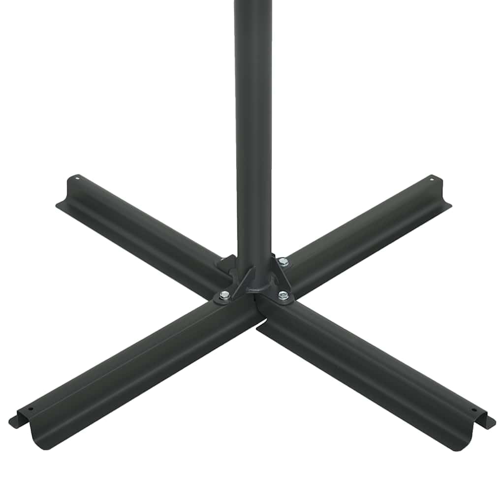 Generisch Podwójny parasol przeciwsłoneczny, 460 x 270 cm, aluminiowy maszt, odporny na działanie promieni UV poliester, mechanizm korbowy, podstawa krzyżowa, 12 żeber, łatwa w pielęgnacji, czarny