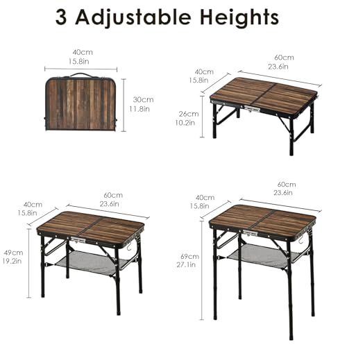 Image of Folding TV Dinner Tray Table, Adjustable Height Sofa Snack Table