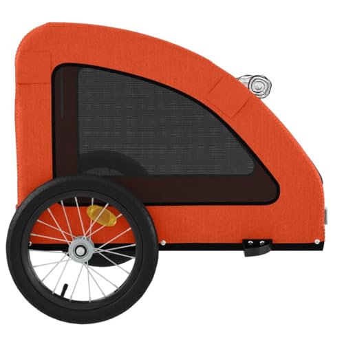 SKM Fahrradanhänger für Hunde Orange Ox -Gewebe und Eisen,Tier- & Haustierbedarf,Haustierbedarf,Pet-Stroller,Orange,8.25KG,93956