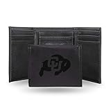 Picture of Rico Industries NCAA Laser Engraved Trifold Wallet, Colorado Buffaloes, Black, 3.25 x 4-"