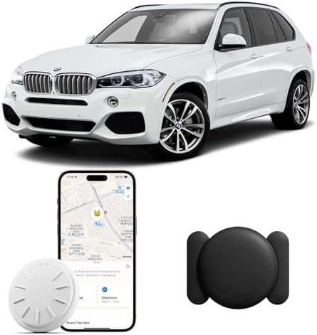 GPS Tracker for Vehicles, 1PCS Real Time GPS Tracker Work with Find My (iOS Only), MINI Magnetic Car Tracker Device Hidden, No Monthly Fee Vehicle Tracker, Waterproof