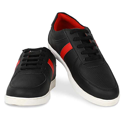 Image of Lazard Khadim's Men Black Casual Dress Sneakers - UK 7