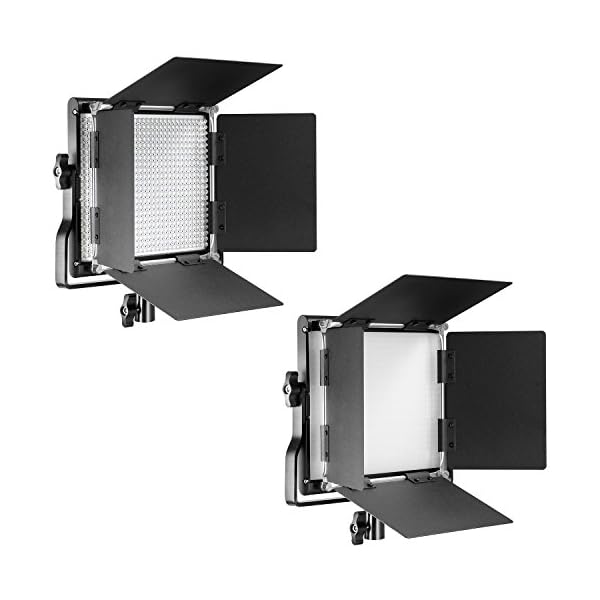 Neewer Dimmbares Bi-Color 660 LED Videolicht 3200-5600K mit U Halterung und Barndoor, 2 Li-Ionen-Akku und USB-Ladegerät… – Bild 5