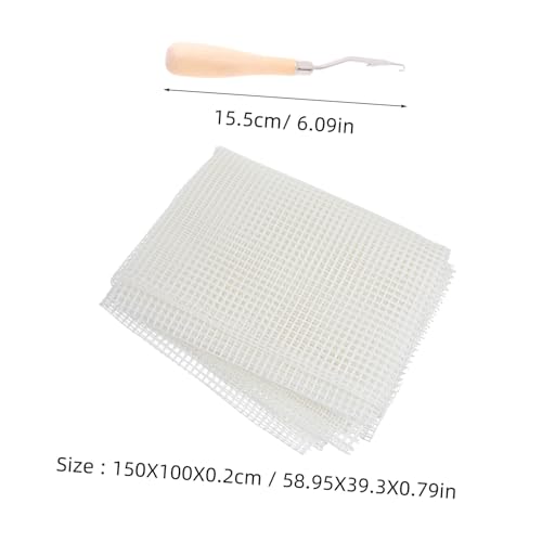 Malla de lona PRETYZOOM para alfombras DIY sin deformaciones ni roturas de rejilla 2
