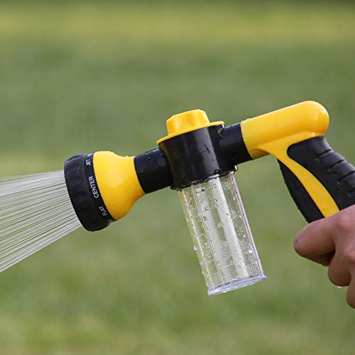 Btuty Pulverizador de espuma de água multifuncional de 8 padrões com 4 juntas de tubulação de água p