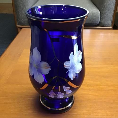 高さ35センチ　特大のクリスタル花瓶　美しいカット r738-04.jpg