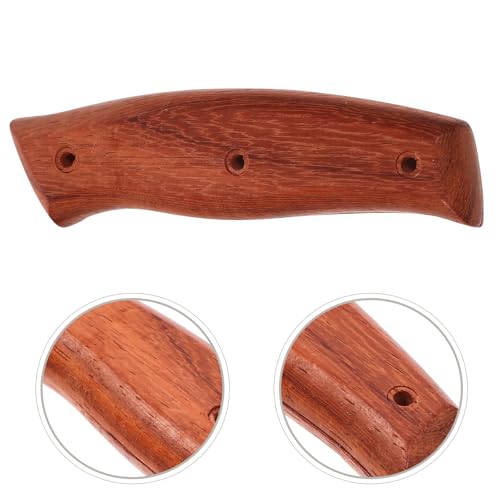 Zerodeko Kitchen Knife Replacement Handle Wooden Knife Repair Handle Cutter Grip Handle Knife Replacement Accessories Parts with Nuts for Home Dark Red by Zerodeko - Image 5