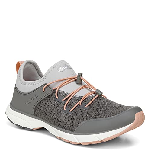 Vionic London Women's Sneaker With Bungee Laces Charcoal - 8 Medium #TOP4