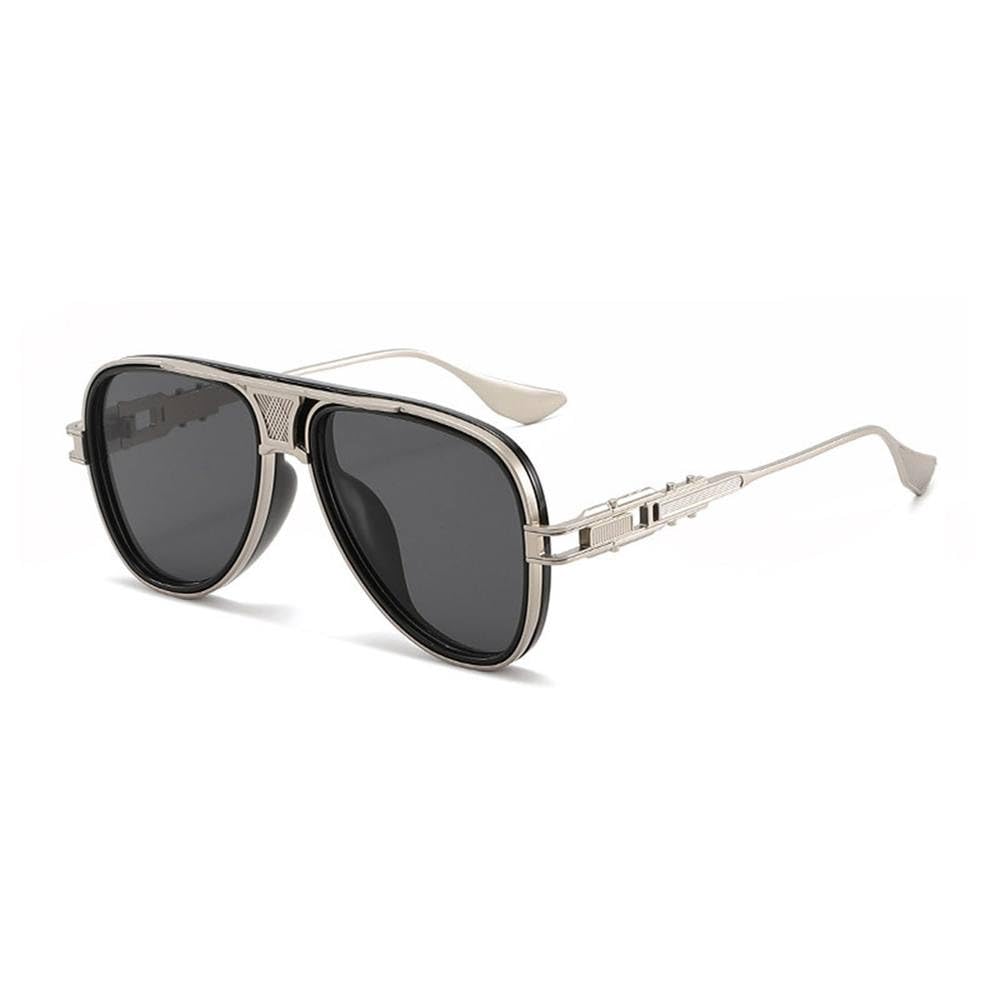 Stylowe okulary przeciwsłoneczne z metalową oprawką i filtrem UV, polaryzacyjne, dla mężczyzn i kobiet, do podróży na świeżym powietrzu, fotografii ulicznej, imprez i jazdy samochodem