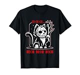 Graphic Cat Funny Animal Horror Movie Cute Kitten Meow T-Shirt