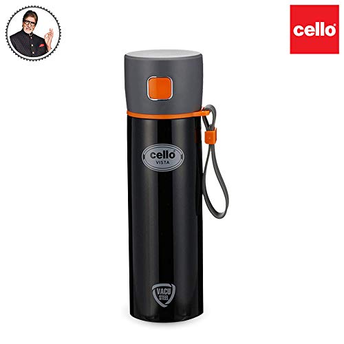 Image of Cello Vista Stainless Steel Flask, Double Walled, 500 ml, Black