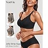 Vertvie Womens Seamless Bras No Underwire Supportive Wireless Push Up Full Coverage Bralette Comfort Scalloped T-Shirt Bra