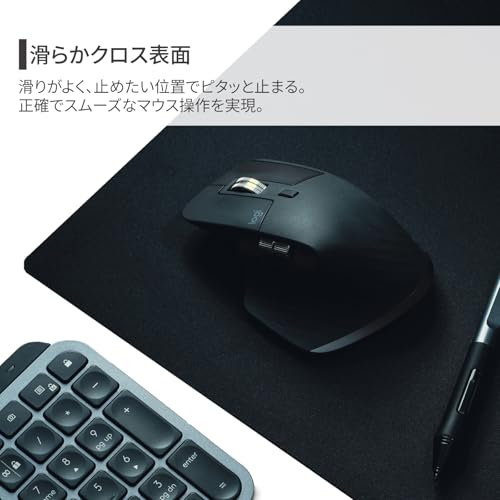 SELENEFF マウスパッド ゲーミング 大型 防水 デスクマット 80x30cm おしゃれ 清潔にしやすい デスクパッド 滑り止め ゴムベース 大型マウスパッド ゲーム オフィス 無地 ブラック