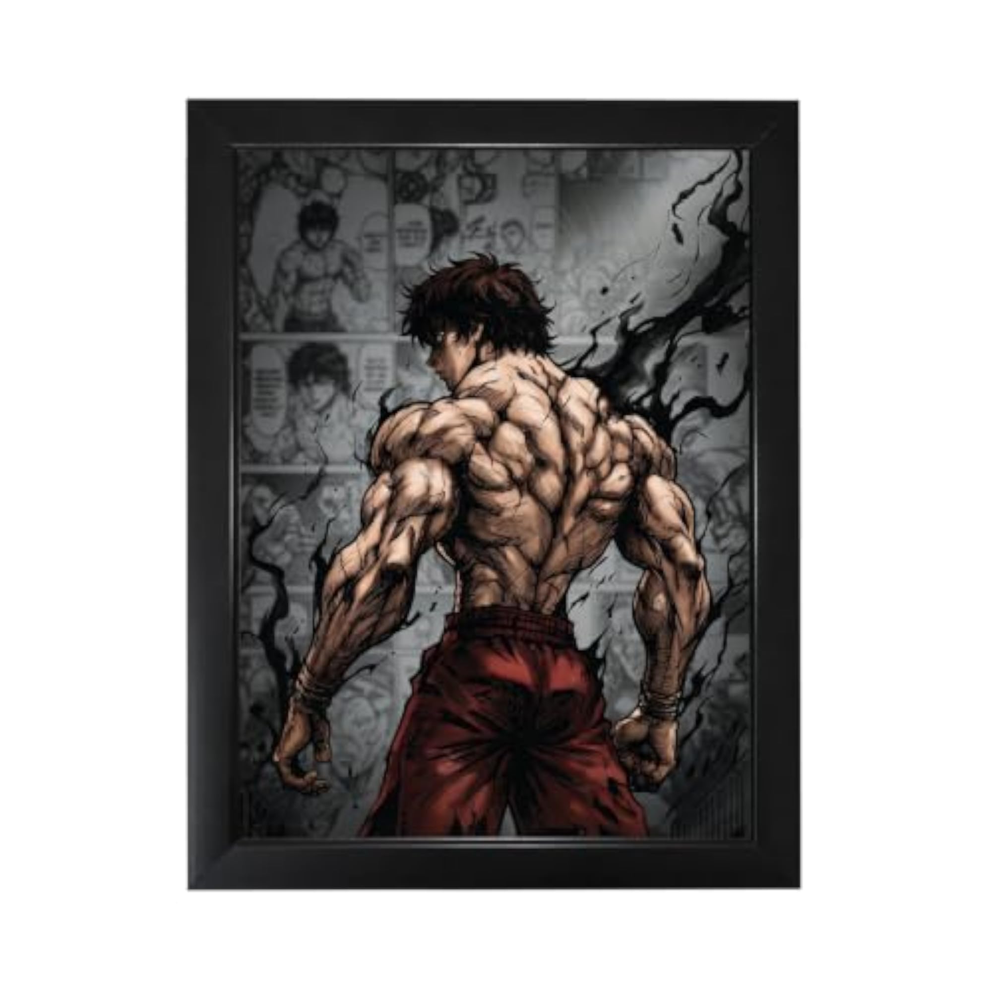Anime Poster with Frame, Manga Wall Art for Gaming Room