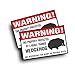 Warning Decal, Property Protected By A Highly Trained - Hedgehog Pet Bumper, Cage Or Window Sticker - 5.75x3.25 inch