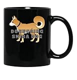 Dogecoing Shiba Dog Black Coffee Mug, Gift Coffee Mug