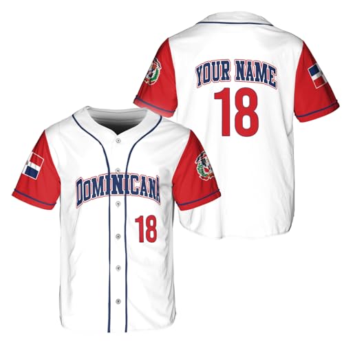 Dominican Republic Baseball Jersey Shirt - Personalized Dominican Jersey for