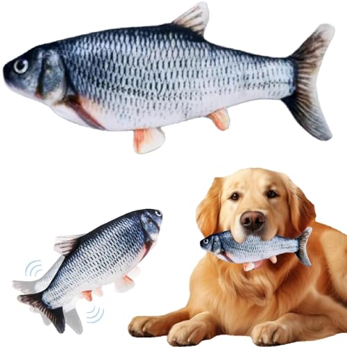Deysen 2024 Floppy Fish Cat & Dog Toy - Flopping Fish for Dogs & Cats, Reduces Stress (Grass Carp, 1Pcs)