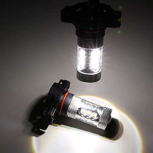 Ijdmtoy (2) 80W High Power Cree 5200S Led Bulbs Compatible With Mini Cooper F55 F56 Halogen Headlamp Trim As Daytime Running Lights, Xenon White #TOP1