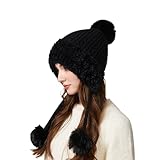 Generisch Damen Wintermütze mit Ohrenklappen Warm Fellmütze Ski Trapper Hut Kuschelige und stilvolle Mütze für kalte Tage