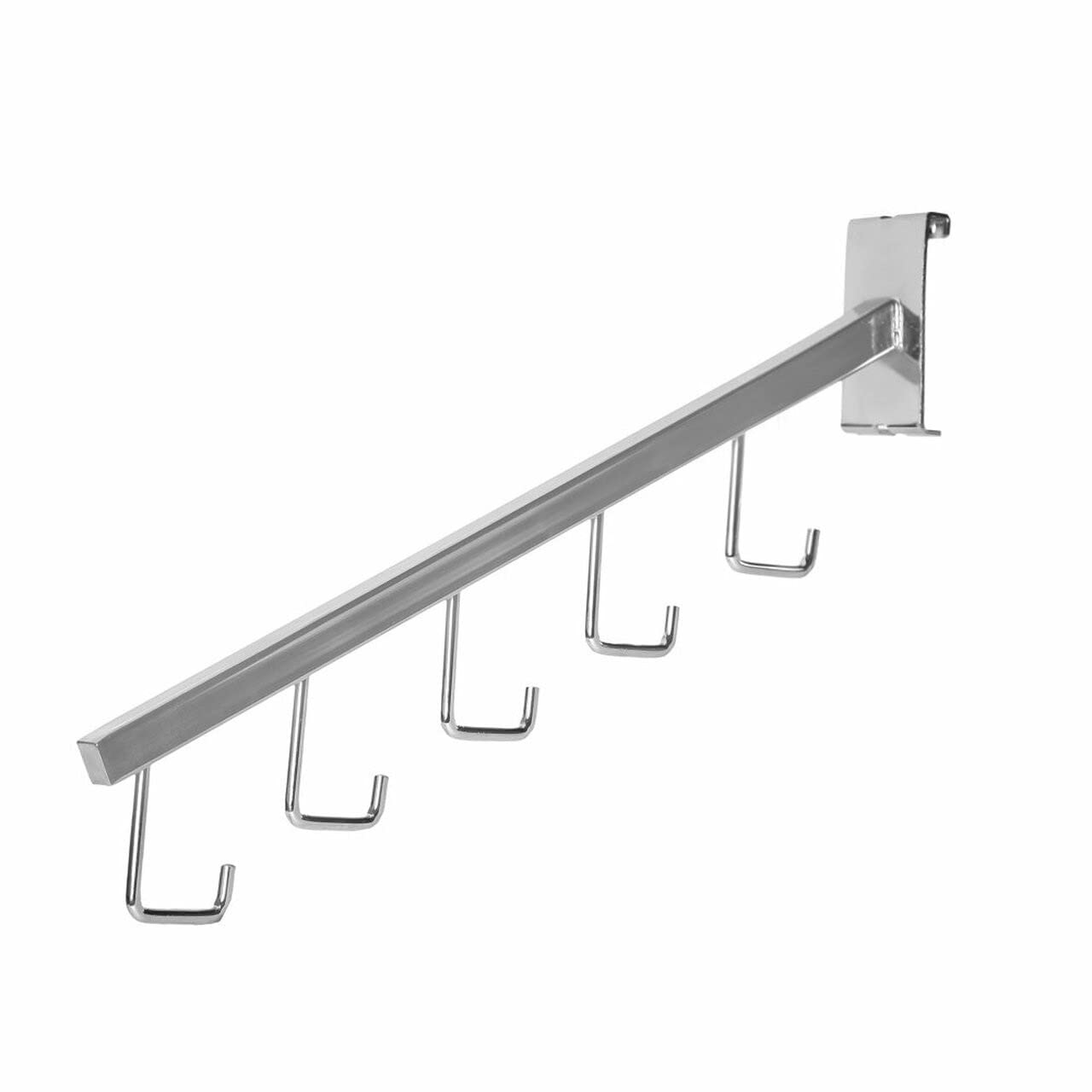 Generic 5 Hook Arm For Grid Mesh Panels - Chrome Steel, 100% Steel