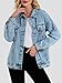 LifeShe Oversized Denim Jacket Women Boyfriend Jean Jacket Trendy Loose Shacket Spring Trucker Coats