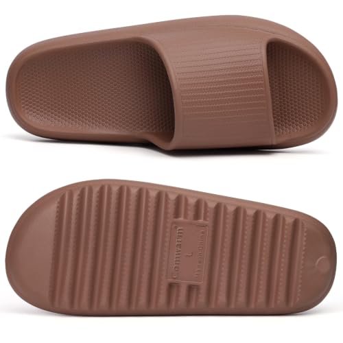 Image of Comwarm Cloud Slide Sandals for Women Men Ultra Comfort Recovery Pillow Slippers Soft Summer Beach Shoes with Low Arch Support