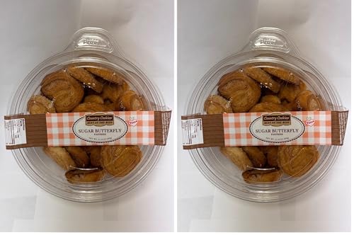 Sugar Butterfly (Palmier) Cookies - Kosher (Pack of 2)