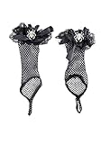 1 Paar Handschuhe Deiters Netzhandschuhe mit Spinne schwarz