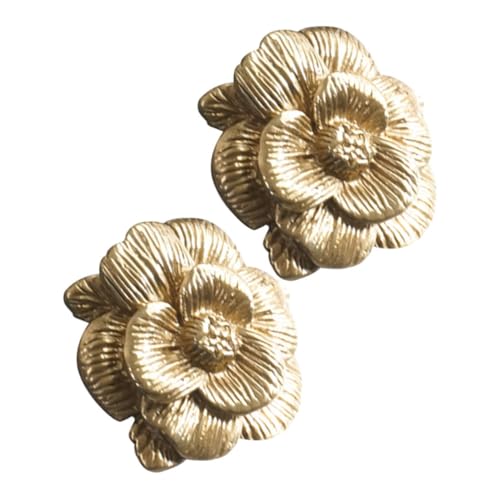 CTIRCHIU 2個梨花銅製キャビネットノブ 耐久性と色あせ防止 引き出しや食器棚用取っ手 軽量で 感あるワードローブハンドル