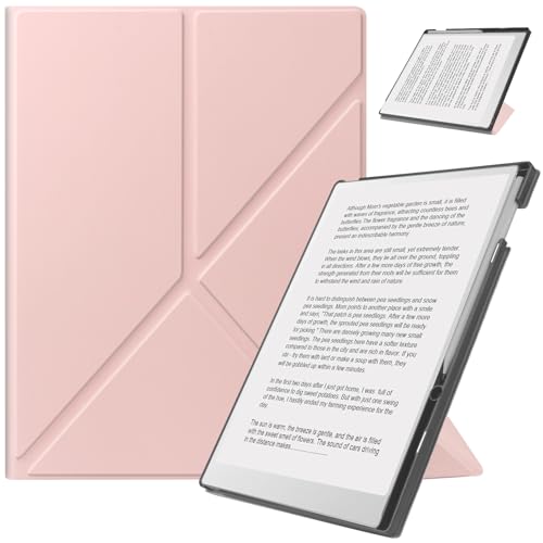 HoYiXi Case for Remarkable Paper Pro 11.8” (2024 Released), with Stable Folding Stand Design and Pen Pocket, fit Remarkable Paper Tablet with 11.8” Color Display,Auto Sleep/Wake,Rose Gold