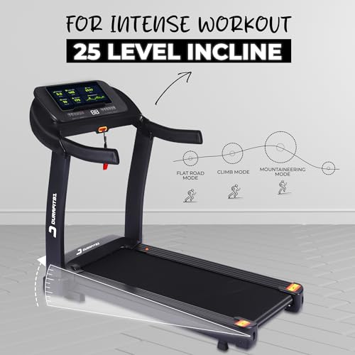 Image of Sprint Pro 5 HP Peak BLDC Motorized | Hydraulic Foldable Treadmill | 25Level Auto Incline| 16 Km /Hr Max Speed| 140Kg User Weight| Bluetooth Speaker| Wynd app | Home use| Black