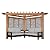 Backyard Discovery Tuscany Cabana Pergola with Bamboo Privacy Panels and Conversation Seating in Pumice