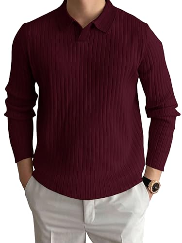 Image of Noble Monk Relax Fit |Textured| Lycra | Polo Neck T-Shirt