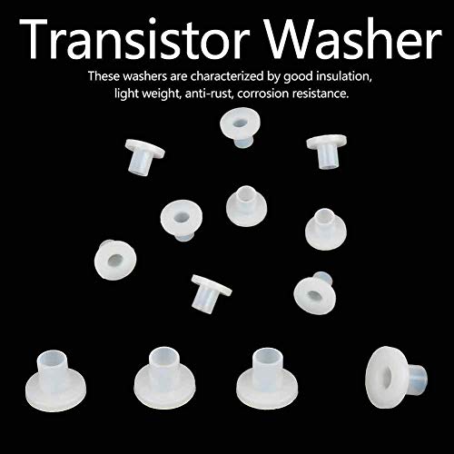 Transistor-Unterlegscheibe, 100pcs Transistor-Unterlegscheibe isolierte Plastikdistanzscheiben(# 4)