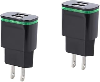 UKCOCO 2Pcs 2 Carregador De Parede Carregador De Placa Carregadores Portáteis Carregadores De Telefone Celular Carregador Potável Carregadores Móveis Carregadores USB Carregador Portátil