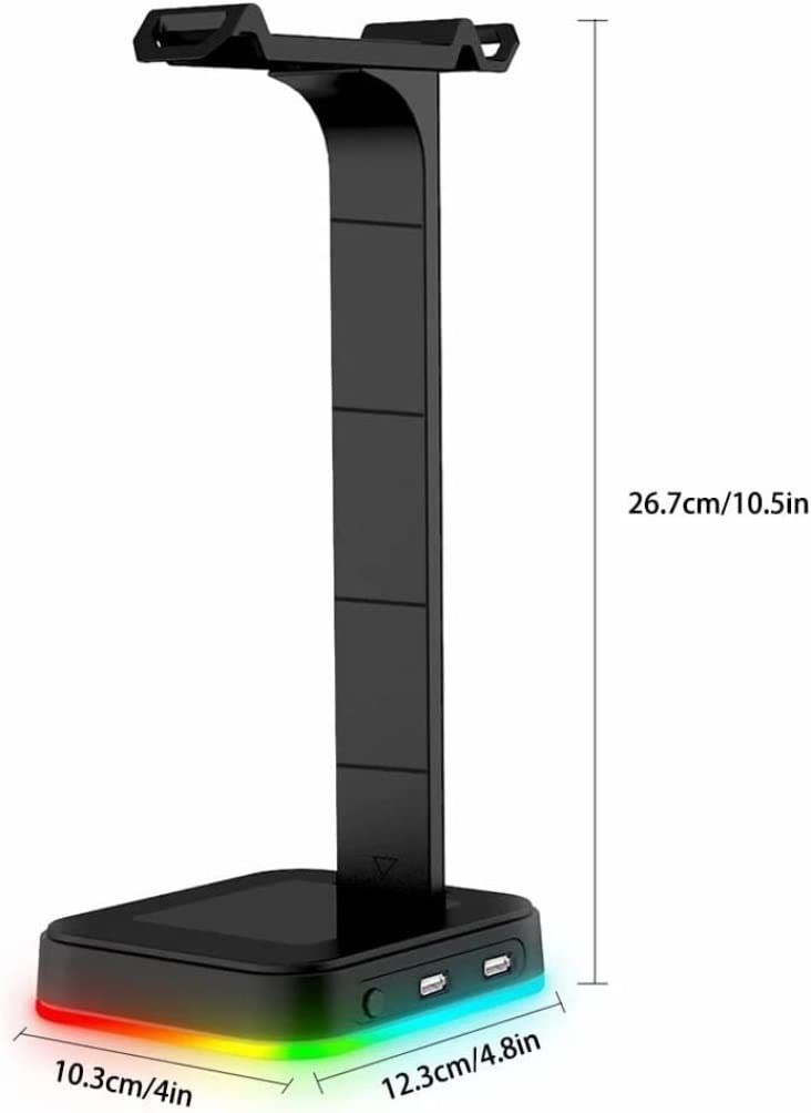 Supporto per Cuffie Supporto per Cuffie RGB Supporto per Cuffie da Tavolo Supporto per Auricolari Supporto per Auricolari Supporto USB Accessori per PC da Gioco Supporto Cuffie