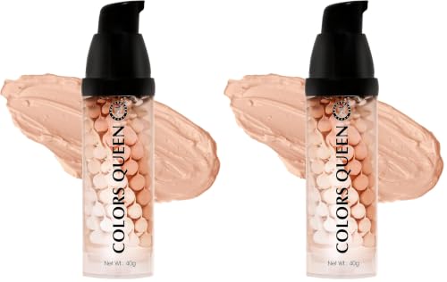 Image of Colors Queen 3 in 1 Facial Primer - 01 Orange, 40g | Lightweight, Long Lasting & Highly Moisturizing Formula | Long Lasting Primer for Face Makeup (Pack of 2)